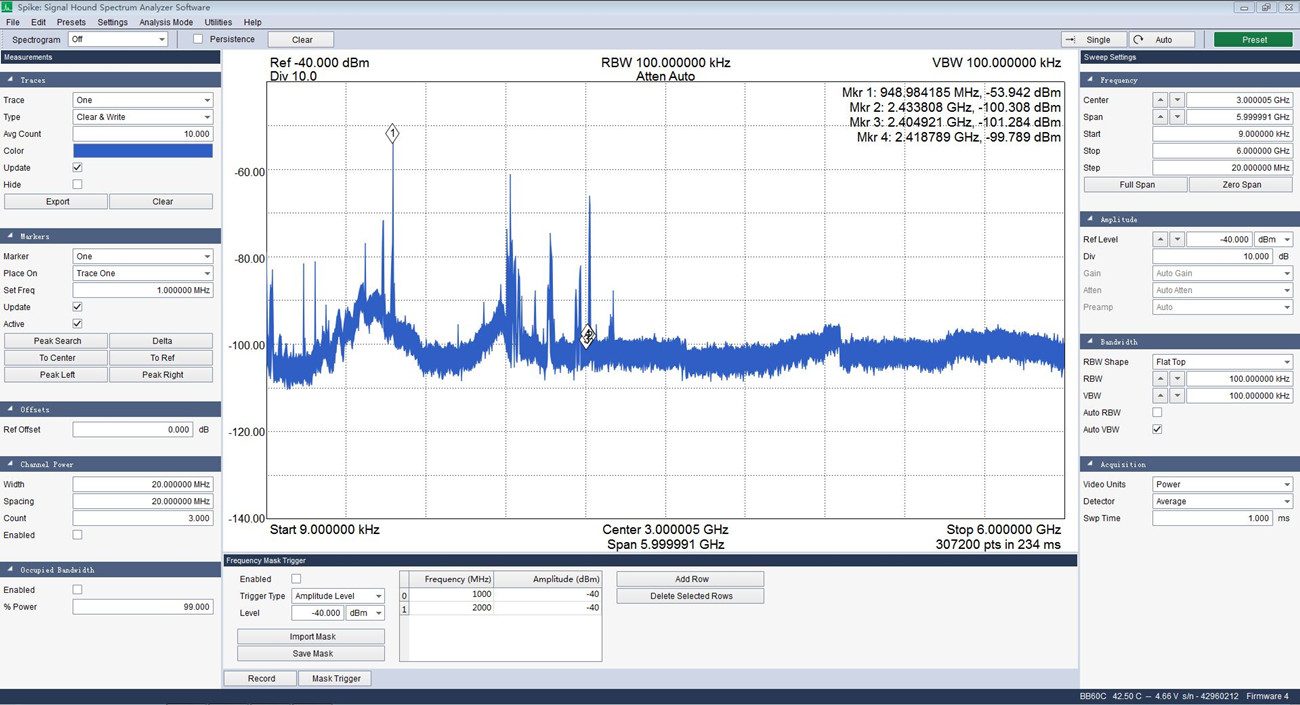 SignalHound BB60C实时频谱分析仪（9K-6G）