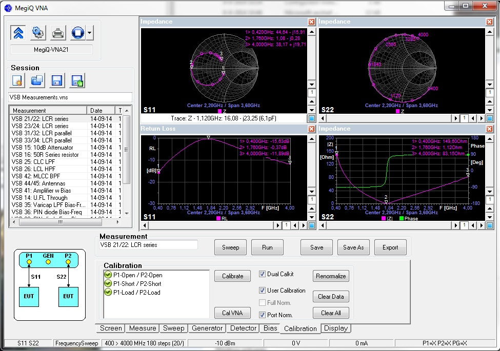 VNA0460 USB矢量网络分析仪